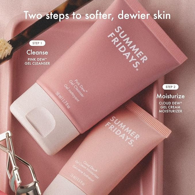 Summer Fridays Cloud Dew® Gel Cream Moisturizer - Lightweight Facial Moisturizer with Hyaluronic Acid, Coconut Water, Cherry Extract + Ceramides for Skin-Plumping Hydration (0.5 Fl Oz)
