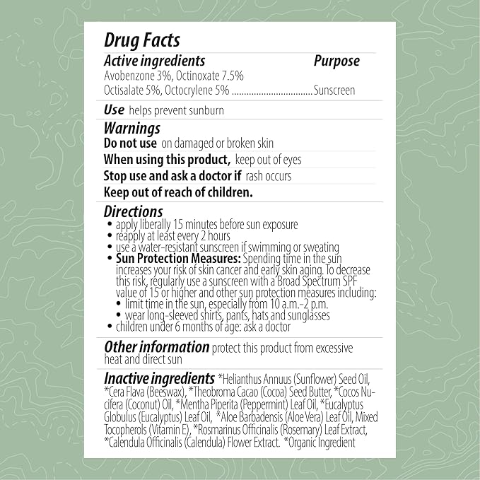 Hiker’s Gold SPF 15 Sunscreen Lip Balm, Eucalyptus Mint, 3-Pack