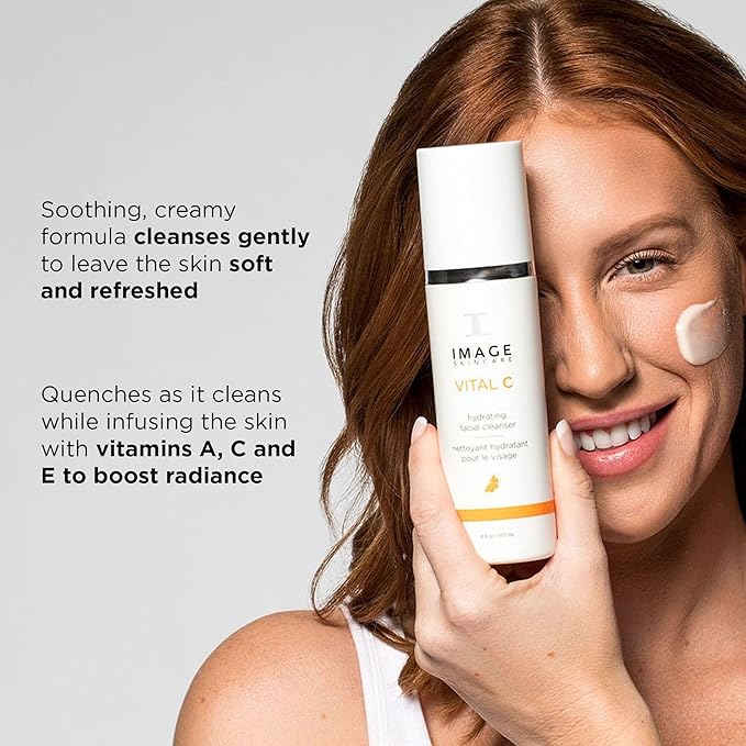 IMAGE Skincare, VITAL C Hydrating Facial Cleanser, Gentle Face Wash with Vitamin C, E and A, 6 fl oz