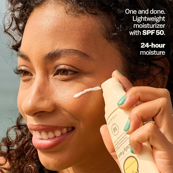 Sun Bum Daily SPF 50 Face Sunscreen Lotion - Broad Spectrum Moisturizing Facial Sunscreen with Vitamin E - Vegan and Hawaii 104 Act Compliant (Without Octinoxate & Oxybenzone) - 1.7 oz (Pack of 2)