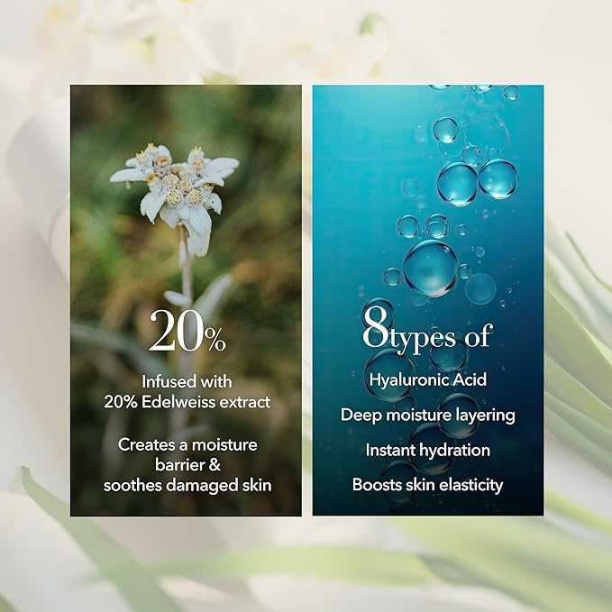 Edelweiss Oil Balancing Toner: Revitalize with 20% Edelweiss Extract - Dual Layer Hydration & PH Balance, Rich in 11 Flower Extracts, 5.07 fl oz - Ideal for All Skin Types