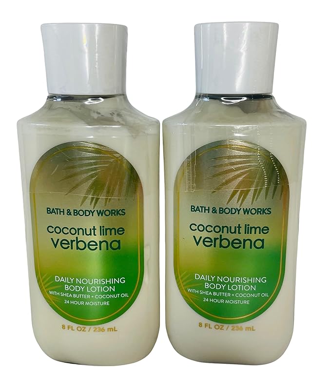 Bath & Body Works Coconut Lime Verbena Body Lotion 8 Ounces Each Pack of 2