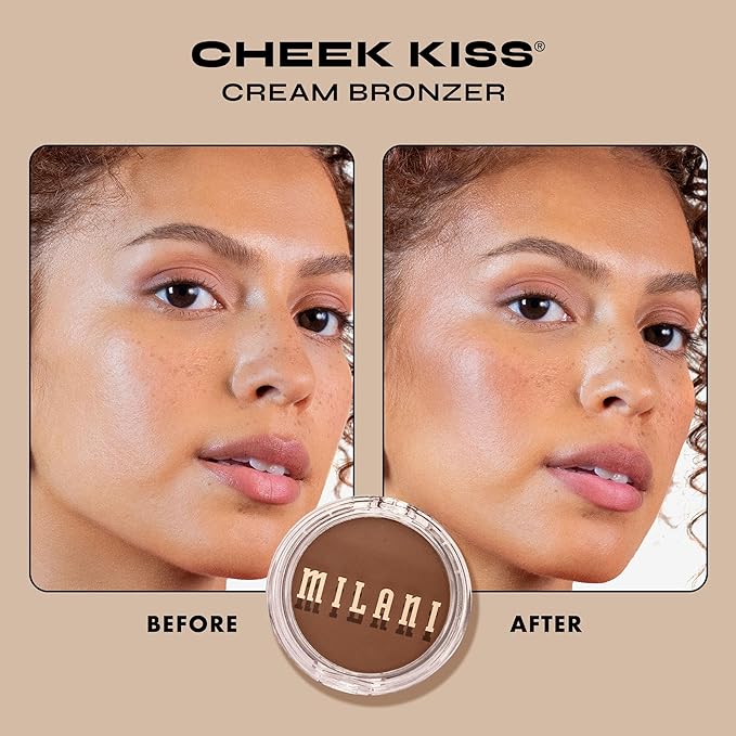 Milani Cheek Kiss Cream Bronzer, 130 - Spicy Season, Vegan & Cruelty-Free, Made in Korea, Lightweight Glow, Soft Matte Finish