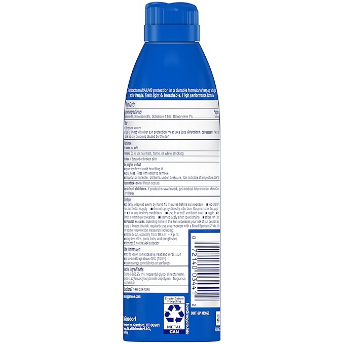 Coppertone SPORT Sunscreen Spray SPF 30, Water Resistant Sunscreen, Broad Spectrum Spray Sunscreen SPF 30, 5.5 Oz Spray (Pack of 2)