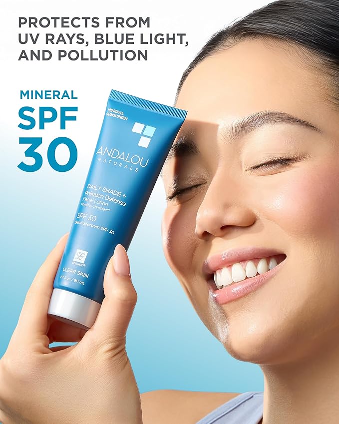 Andalou Naturals, Lotion Hydration Daily Shade Blue Light SPF 30, 2.7 Fl Oz