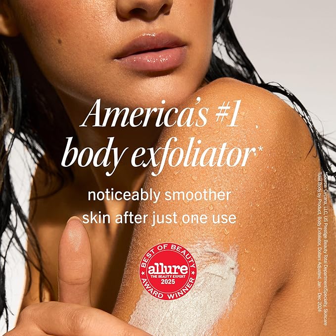 First Aid Beauty - KP Bump Eraser Body Scrub with 10% AHA, Keratosis Pilaris Skin Exfoliator with Glycolic and Lactic acids, Helps Reduce Chicken Bumps, Safe for Sensitive Skin, 2 oz