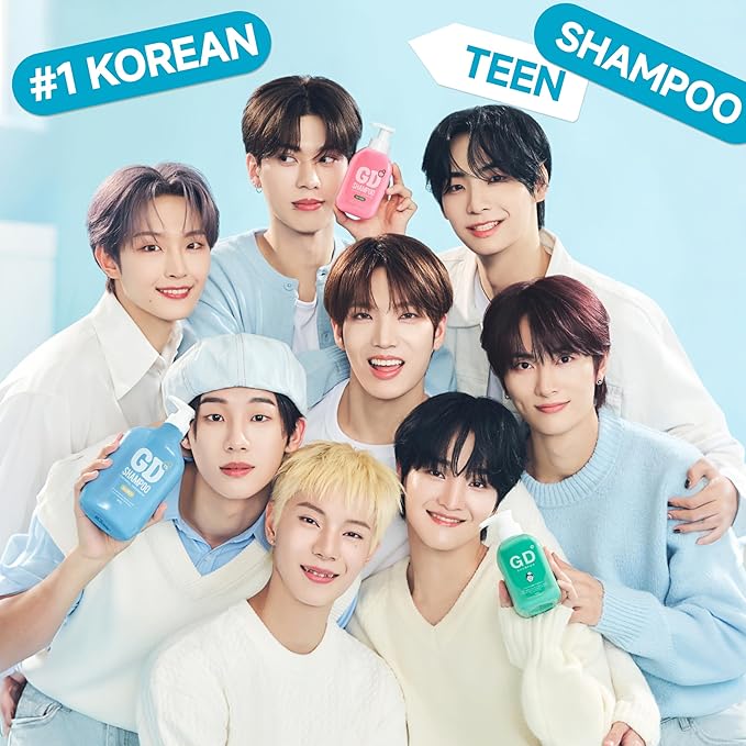 TS GD Shampoo for Flake Prone, Uncomfortable Scalp (14.1 Fl Oz) For Youth & Teens | Gentle Scalp-Care Routine | Silicone, SLS, SLES Free | Korean Hair Care (Green)