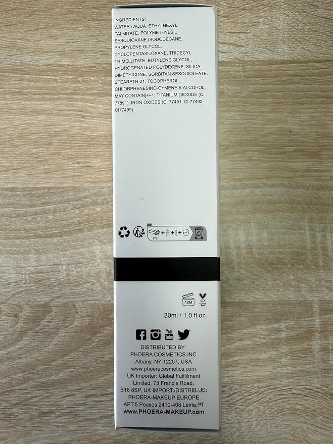 PHOERA Foundation Makeup for Wome Full Coverage Foundation Set,Face Primer Foundation Brush Powder Brush,5 Makeup Sponge,30ml PHOERA 24HR Matte Oil Control Concealer (110-Truffle)