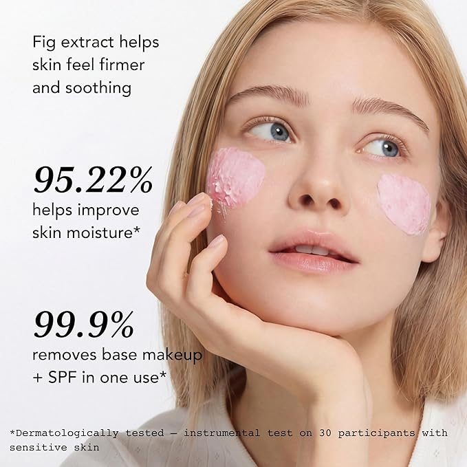 Whipped Korean Skincare Face Wash, Doubles as a Face Mask, Fig Butter, Barrier Care, Hydrating Face Cleanser for All Skin Types, Niacinamide, Hyaluronic Acid, Ceramide