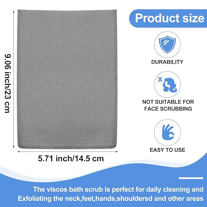 Tatuo 12 Pieces Korean Exfoliating Mitt Glove Italy Towel Body Skin Scrubber Exfoliating Scrubber for Remove Dead Skin Washcloth Korean(Large,White, Black, Gray)