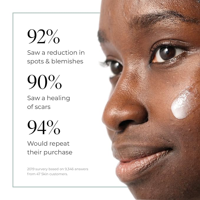 47 Skin | Hydrating Face Serum with Silver Chitoderm for ALL Skin Types | Clears Acne, Prevents & Heals Breakouts & Blemishes, Repairs Scars | Moisturises and Nourishes For Smooth Skin | 15ml