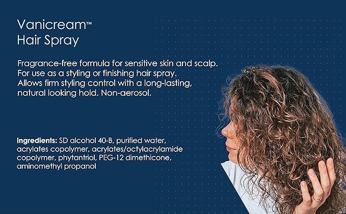 Vanicream Firm Hold Hairspray, Fragrance and Gluten Free, For Sensitive Skin, 8 Ounce, Packaging May Vary (Pack of 2)