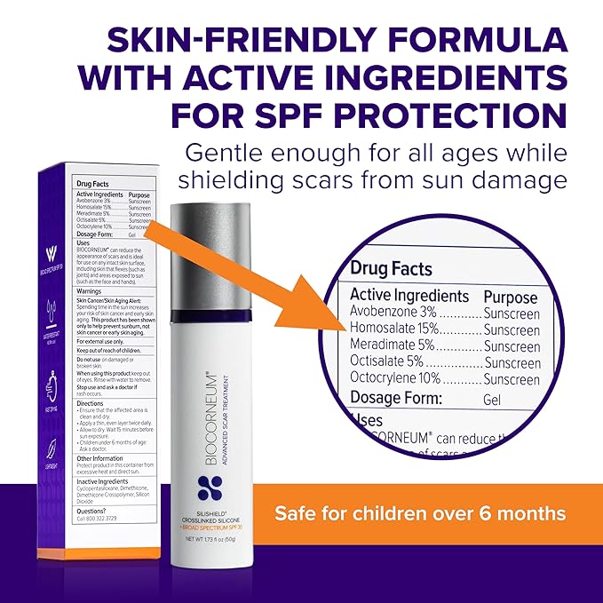 Advanced Scar Treatment with Silishield® & SPF 30 20g – Silicone Scar Gel for Surgical Scars & Keloids – Scar Cream for Old or New Scars – Surgeon Recommended – Safe for Adults & Kids – Made in USA