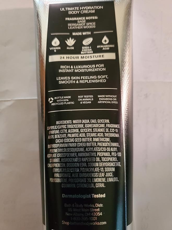 Bath & Body Works Men's Freshwater, Graphite, Ocean Ultimate Hydration Body Creams 8 Ounces Pack of 3