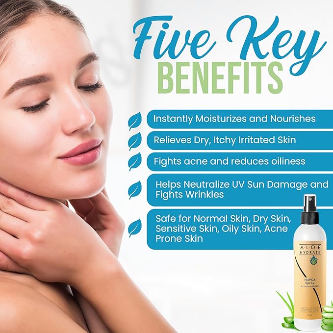 NaPCA Moisturizer Facial Mist & Body Spray. Sodium PCA & Aloe vera Mist Hydrating Face Spray – Lightweight Feel - Refresh, Sooth, Restore Skin Barrier for Dry, Sensitive, Acne Prone Skin(250ml)