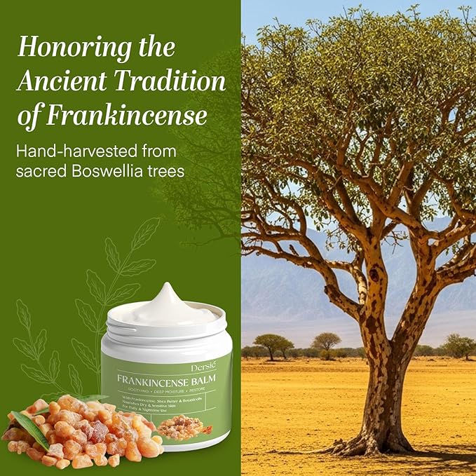 (Pack of 2) Dersie Frankincense Balm, Total 8 oz | Soothes Muscles & Joints, Supports Skin Renewal & Nourishment – All Natural Balm for Muscle, Joint & Foot Discomfort, Infused with Frankincense Oil