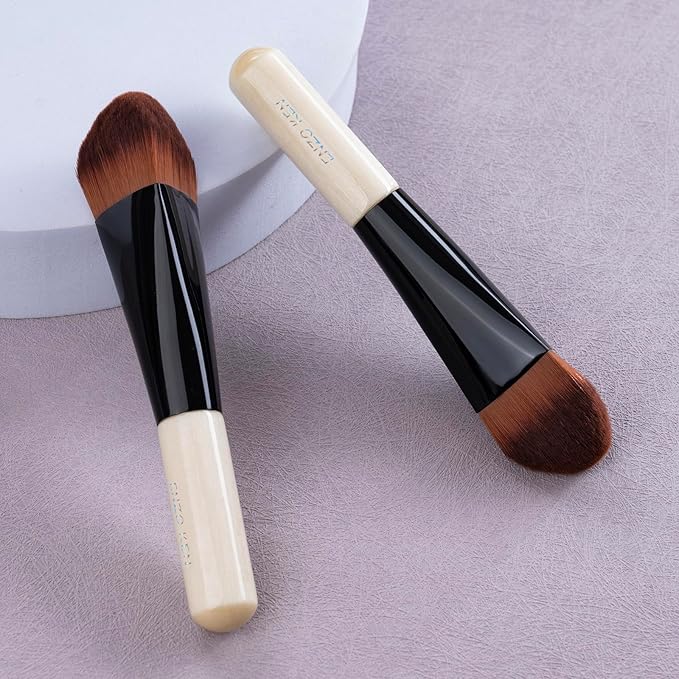 Kabuki Triangle Foundation Brush, Angled Concealer Brush Under Eye, Kabuki Foundation Brush, Liquid Foundation Brushes for Liquid Makeup, Cream Contour Brush for Cream Makeup.(K8003E)