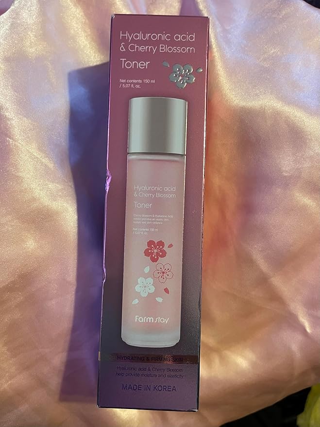 Hyaluronic Acid & Cherry Blossom Toner, Hydrating & Firming Skin Brightening Facial Toner, 150ml