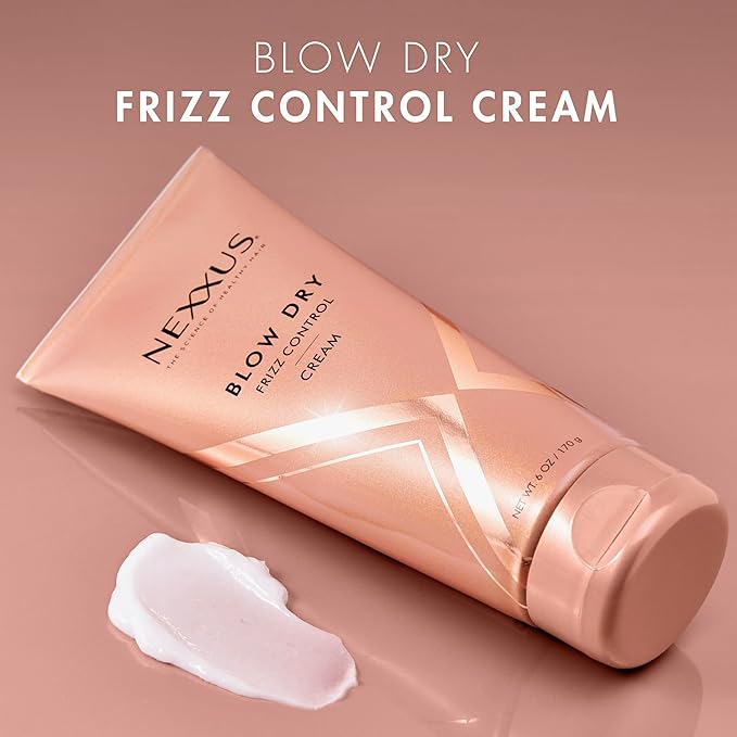 Nexxus Blow Dry Cream Frizz Control for Weightless Style & Volume,with StyleProtect Technology 6 oz,(Pack of 2)