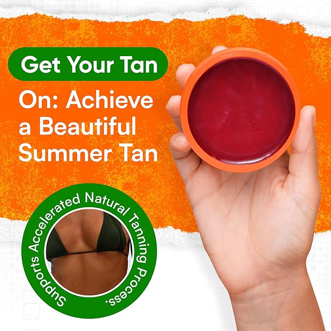 Carrot Sun Tanning Accelerator – 350ml Carotene Intensive Tanning Gel – Natural Extract Sun Cream Tanning Lotion for All Skin Types – Tan Lotion with Carrot Oil for Even Beautiful Skin Coloring - SPF0