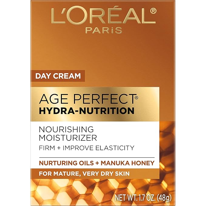 L'Oreal Paris Skincare Age Perfect Hydra-Nutrition Anti-Aging Day Cream with Manuka Honey Extract, 1.7 Ounce