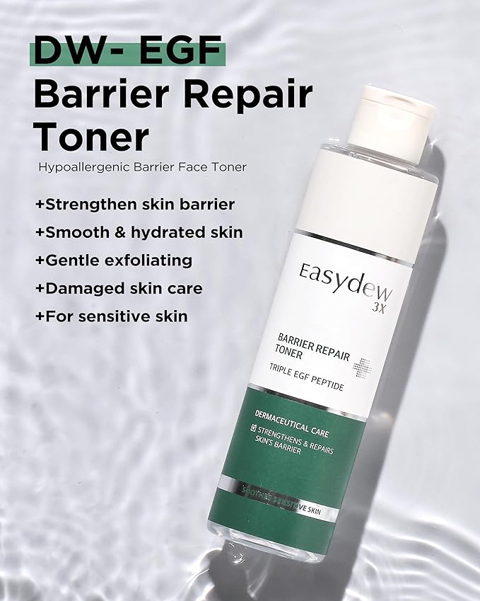 EASYDEW Barrier Repair Toner - PHA Face Toner for Smooth, Moisturized Skin - Ideal for Dry and Irritated Skin, 6.76 fl.oz