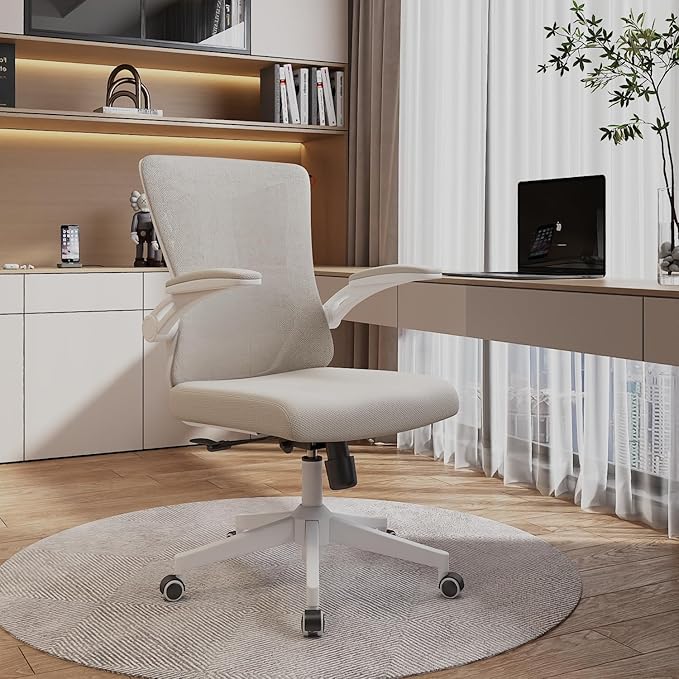 Office Chair Desk Chair, Ergonomic Mesh Computer Chair with 90-130° Recline & 360° Smooth-Rolling Casters, Adjustable Lumbar Support Task Chair for Home Office, Comfortable for Women, Teens
