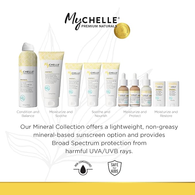 MyChelle Dermaceuticals Sun Shield Liquid Zinc SPF 30 Light/Medium - Tinted Sunscreen for All Skin With Oil-Absorbing Bentonite Clay - Use as Sheer Foundation or Makeup Primer for Matte Finish | Light/Medium, Tinted Sunscreen, All Skin, Oil-Absorbing, ...