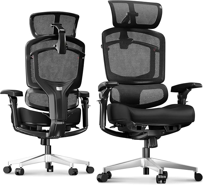 FLEXISPOT ErgoX-PRO Ergonomic Office Chair Black – Cloudtech Cushion, 5D Lumbar, 7D Armrests, 4D Headrest, 551LBS Capacity – Office, Gaming, Home
