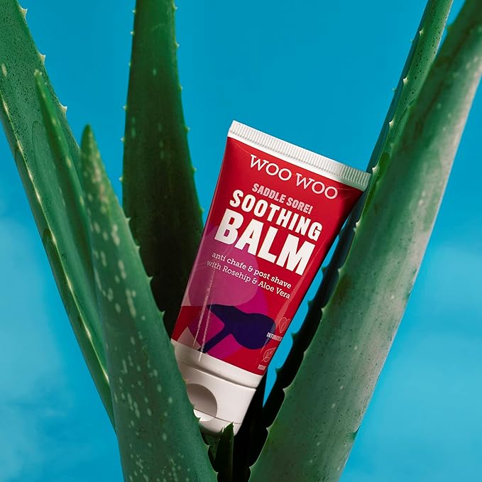 WOOWOO Saddle Sore! Soothing Balm - Vegan Anti-Chafing & Post-Shave Balm with Rosehip Oil & Aloe Vera for Sensitive & Intimate Skin Care | 50 ml