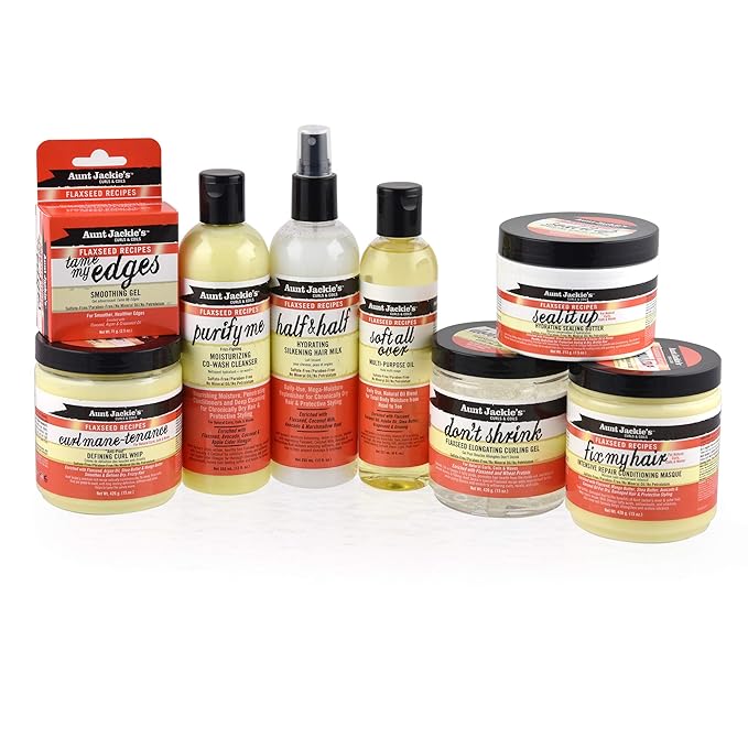 Aunt Jackie's Flaxseed Recipes Soft All Over, Multi-Use Oil for Hair and Body, Enriched with Flaxseed, Avocado, Coconut Oil and Marshmallow Root, Bottle 8 Fl Oz