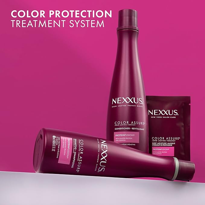 Nexxus COLOR ASSURE Conditioner for Vibrancy for Color Treated Hair Powered by CHROMABOND SEALER with Citric Acid 13.5 oz