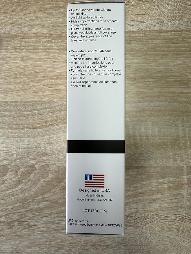 Phoera Foundation,Full Coverage Foundation,Hilareco Concealer Foundation Flawless 30ml Natural Matte Oil Control Concealer Facial Blemish for Women Girls (2 PCS 107 Hone)