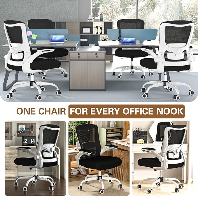 Ergonomic Office Chair - High Back Desk Chair with Adjustable Lumbar Support, Breathable Mesh Back, 330LBS Capacity, Easy Assembly, for Home Office Executive Computer Task