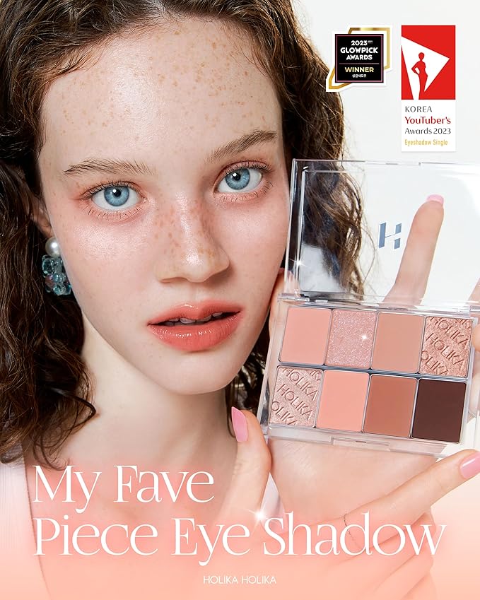 HOLIKA HOLIKA My Fave Piece Eye Shadow 62 Peach Posy - Korean Eye Makeup with Buttery Texture, Matte to Shimmer Formula, Smooth Blendable Pigmented Colors, Luxurious Finish for All-Day Wear