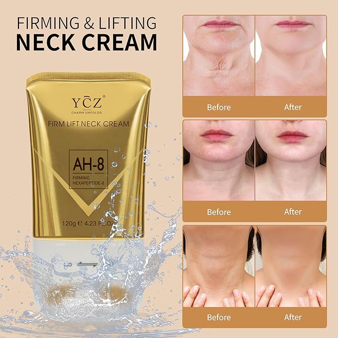 Ycz AH-8 Neck Firming Cream with Roller for Crepey Skin Body Care Comfort, Moisturizing, Anti-Aging Neck Cream with Peptide, Collagen, Smooths Wrinkles & Fine Lines Skin Care Skin Repair(Pack of 2)