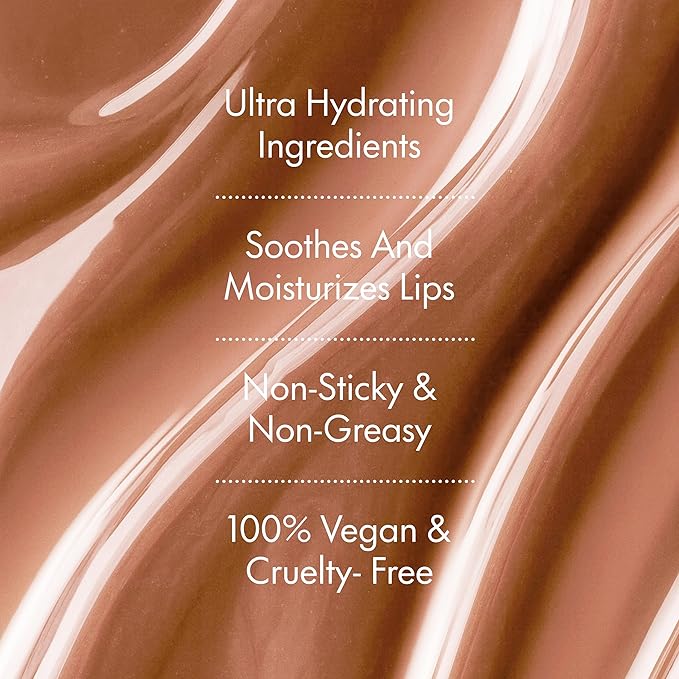 Ruby & Millie Tinted Lip Balm Ice Coffee - Hydrating Moisturizing Lip Butter Balm Treatment - Glossy Vegan Lipbalm 0.5 Oz