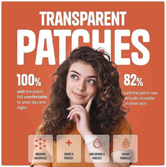 Pimple Patches for Face – Day & Night Acne Patches for Fast Healing, Skin Clarity – Invisible Hydrocolloid Patches, Waterproof Spot Treatment – All Skin Types Zit Patches of 60/120/180