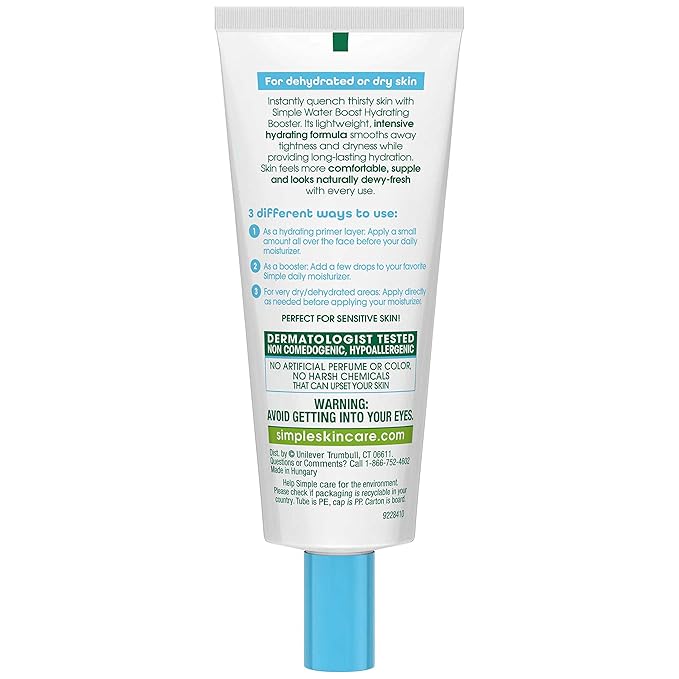 Simple Water Boost Hydrating Booster Sensitive Skin 1 oz