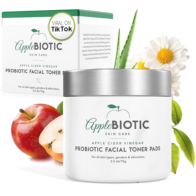 AppleBiotic ACV Face Wash, Toner Bundle - Cleanse, Tone, Brighten