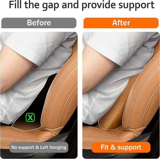 Lumbar Support Pillow,Back Pain Relief Cushion,fits tightly around the waist,Memory Foam,Skin-friendly Suede Fabric,fit Car Drive,Office chair,Rest seat,Improve Posture,Portable,15.5''Lx 8.7''H