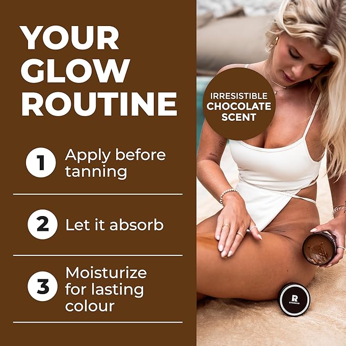 BYROKKO Shine Brown Chocolate Tan Accelerator Cream 6.8 Fl Oz, Outdoor Sun or Indoor Tanning Oil or Tanning Bed Lotion, Fast Bronzer with Premium Natural Ingredients for Deep, Long-Lasting Glow