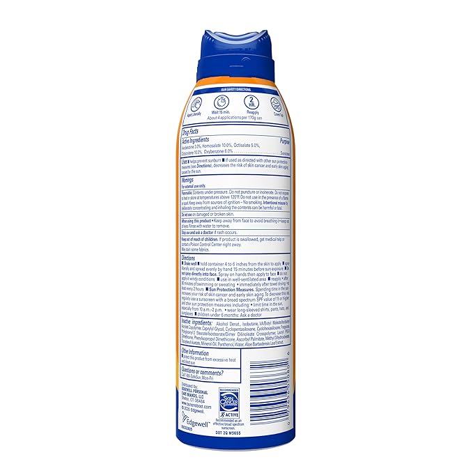 Banana Boat Sport Ultra SPF 100 Sunscreen Spray, 6oz, Sport Sunscreen Spray SPF 100, Banana Boat Sunscreen SPF 100 Spray, High SPF Sunscreen, Water Resistant Sunscreen, 6oz