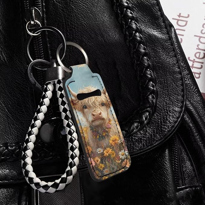 Pensura Chapstick Holder Keychain Fashion 5 Pcs Car Keychain Holder Portable Chapstick Holder Keep from Scratched and Dust