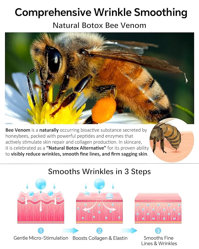 BotoxCream – BotoxBee Venom Wrinkle Removal Cream Anti-Aging, Firming, Lifting, and Moisturizing Skin Cream for All Skin Types – Recovery and Anti-Wrinkle Care (Bee)