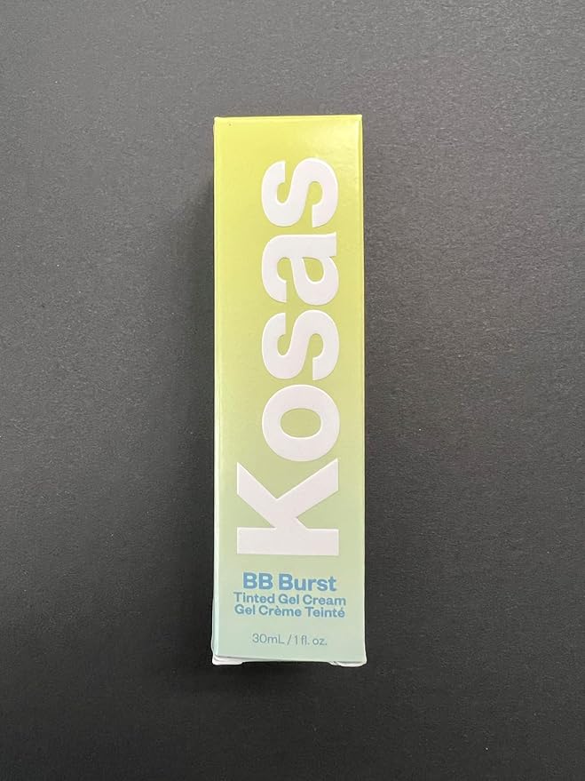 Kosas BB Burst Tinted Face Gel Cream - Supports Healthy Collagen, Smoothes Skin, Hydrates & Moisturizes - Lightweight Buildable Coverage - Medium Deep Warm 34, (1 Oz/30 ML)