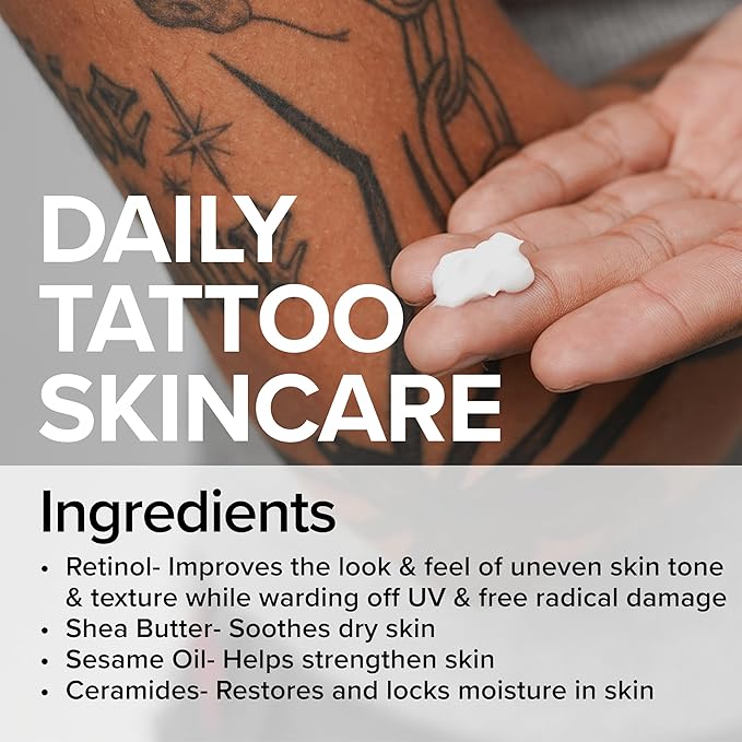 Mad Rabbit Replenish Tattoo Body Lotion - Fragrance-Free Lotion, Non-Greasy & Silicone-Free, Clean Ingredients, Lightweight for Daily Use (9.5 Ounce)