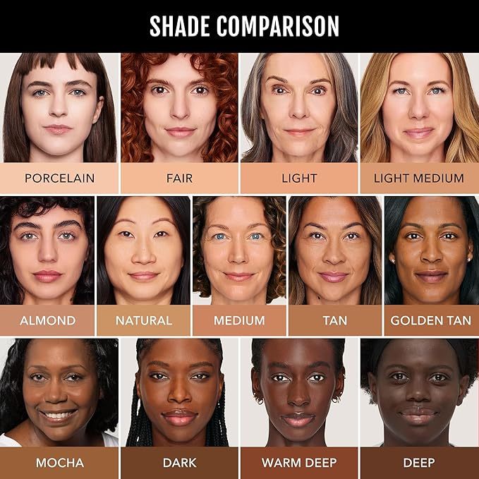 No Makeup Makeup Foundation + Brush Duo, Cream-Balm Formula Conceals, Corrects and Camouflages with Skin-Tone Adaptive Flexshade Technology, Buildable, Long-Lasting, Cruelty-Free, Vegan, Light Medium