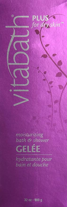 Vitabath Moisturizing Bath & Shower Gelee, Plus For Dry Skin, 32-Ounces