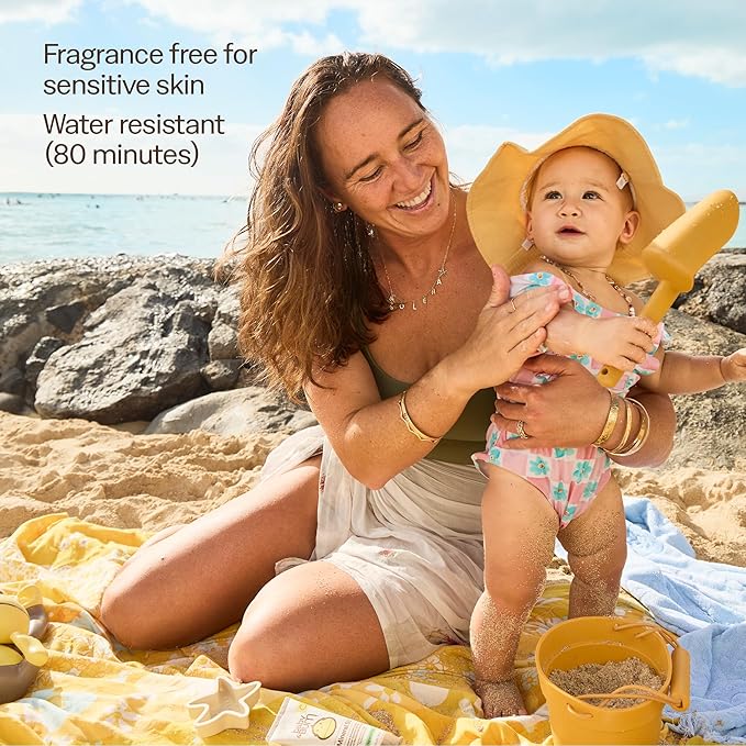 Baby Bum SPF 50 Sunscreen Lotion - Mineral UVA/UVB Face and Body Protection for Sensitive Skin - Hawaii 104 Act Compliant (Made without Octinoxate & Oxybenzone) - Fragrance Free - Travel Size - 3 oz